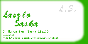 laszlo saska business card