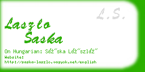 laszlo saska business card